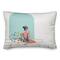 Girl Sipping On Steps 14" x 20" Throw Pillow
